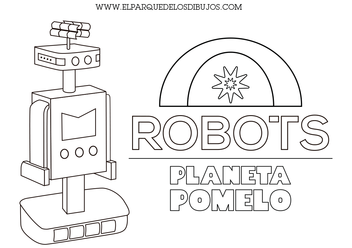 Dibujo para colorear Novi Robots Planeta Pomelo