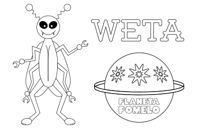 Dibujo de robots para colorear, robot Weta