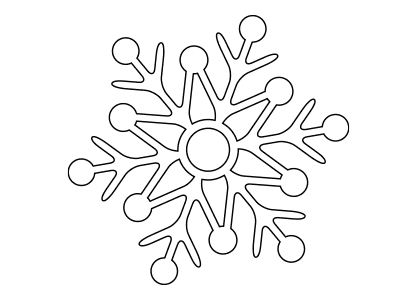 Dibujo colorear una estrella de nieve de Navidad