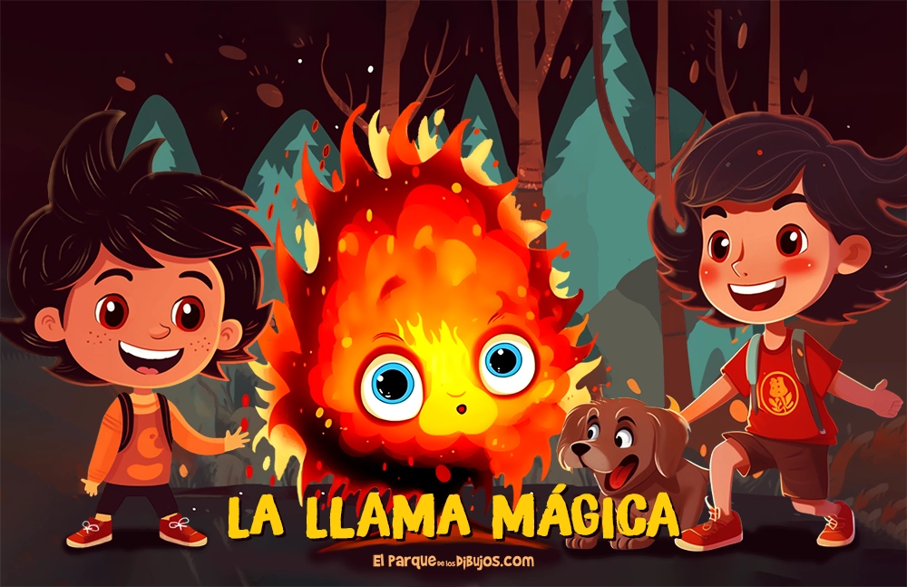 Cuento ilustrado La llama mágica