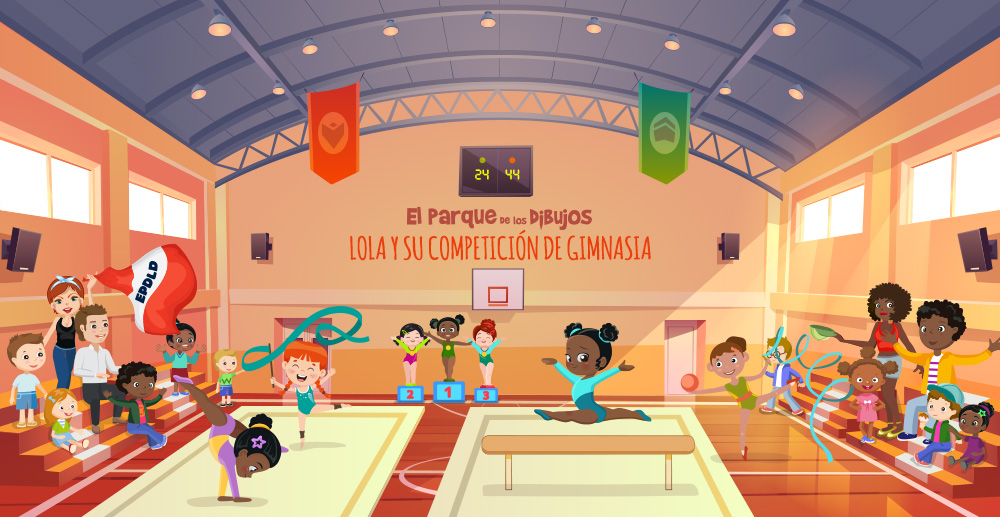 Cuento infantil Lola y su competición de gimnasia
