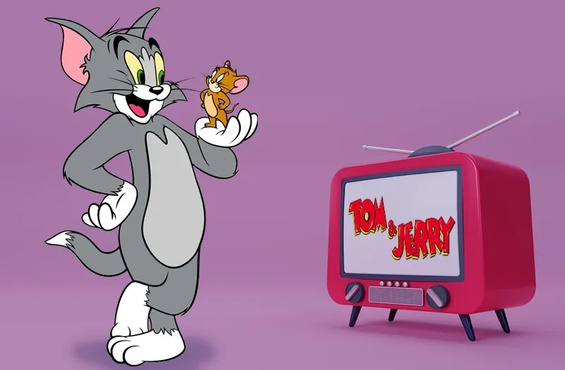 Dibujos animados de Tom y Jerry.