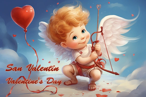 Imagen ilustración de Cupido del día de San Valentín