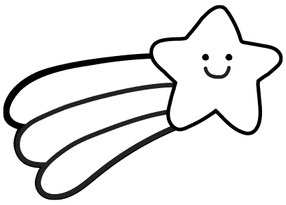 Dibujo fácil para dibujar una estrella con estela.