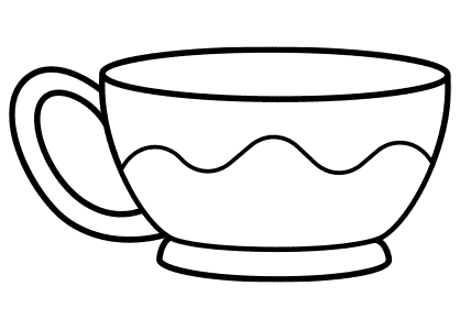 Dibujo para aprender a dibujar una taza muy fácil.