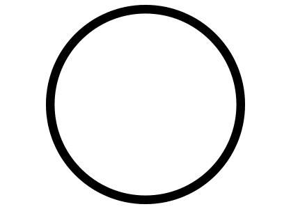 Dibujo de la silueta de un circulo