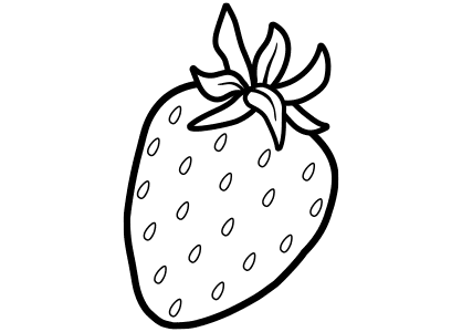 Dibujo de una fresa para aprender a dibujar