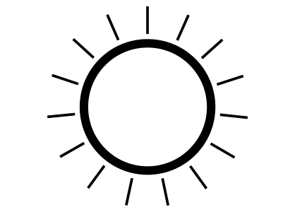 La forma del sol.