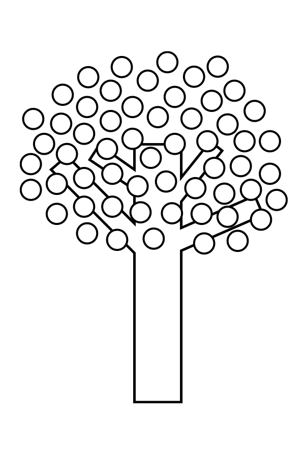 Dibujo de un árbol para colorear