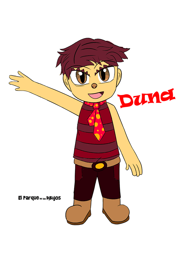 Dibujo de Duna nº 1, el personaje protagonista de la serie de dibujos animados de EPDLD Duna y Rosi