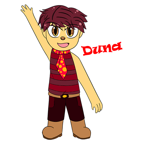 Dibujos de personajes de dibujos animados, dibujo de Duna nº2 , el muchacho protagonista de la serie de EPDLD Duna y Rosi