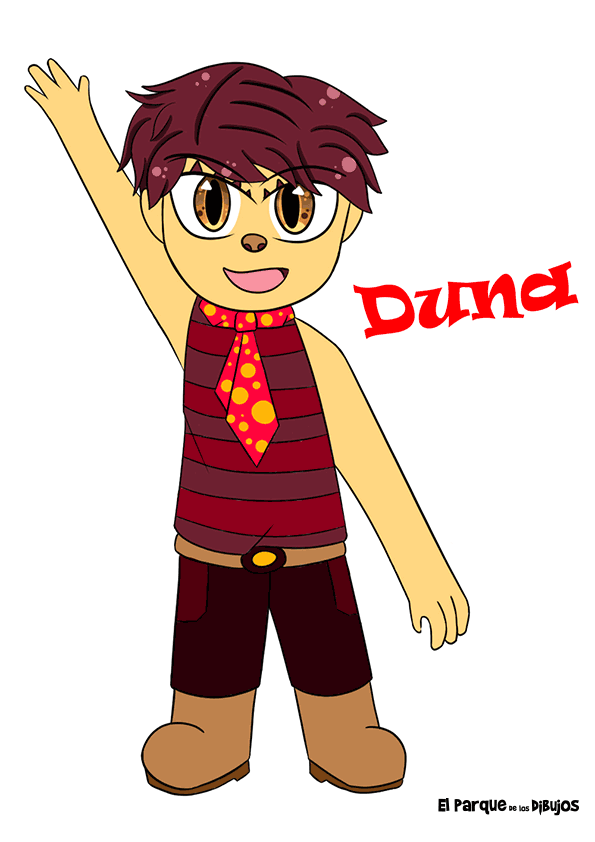 Dibujo de Duna nº 2, el personaje protagonista de la serie de dibujos animados de EPDLD Duna y Rosi