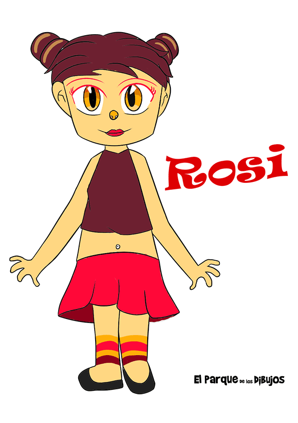 Dibujo de Rosi nº 1, el personaje protagonista de la serie de dibujos animados de EPDLD Duna y Rosi