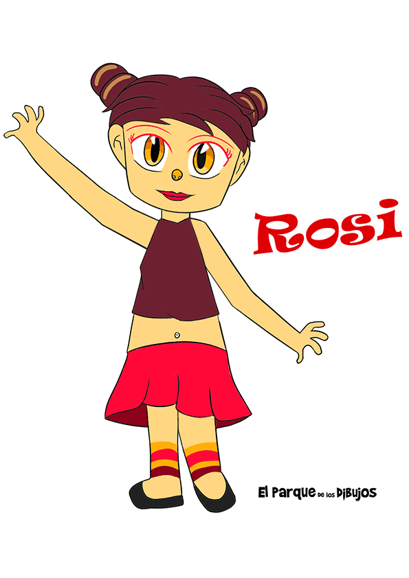 Dibujo de Rosi nº 2, el personaje protagonista de la serie de dibujos animados de EPDLD Duna y Rosi