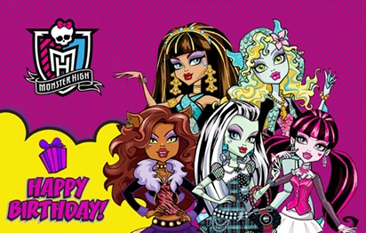 Dibujos para niñas de las muñecas y dibujos animados de Monster High.