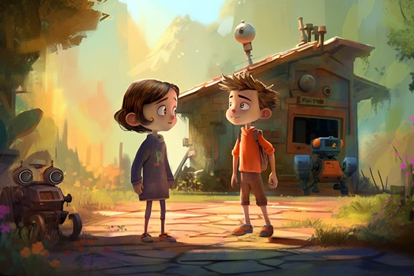 Children's illustrations book Ana and Juan, The Guardians of Time