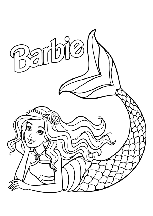 Barbie Little Mermaid coloring page