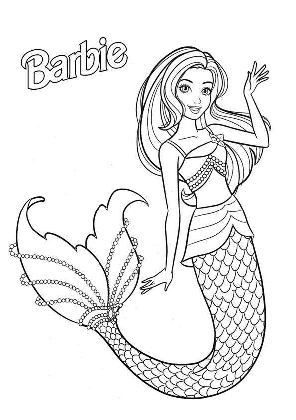 Barbie Mermaid coloring page