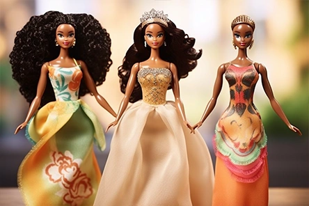 Image of Barbies princesses with tiara