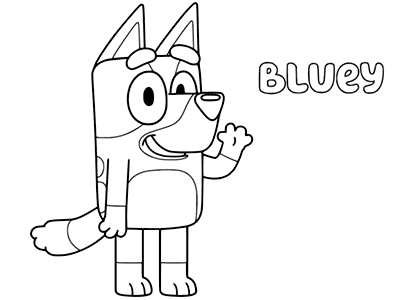 Bluey coloring page