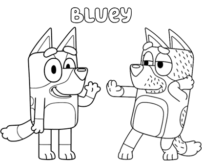 Free printable Bluey coloring pages