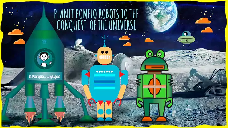 The drawings of Pomelo Planet robots to the conquest of the universe