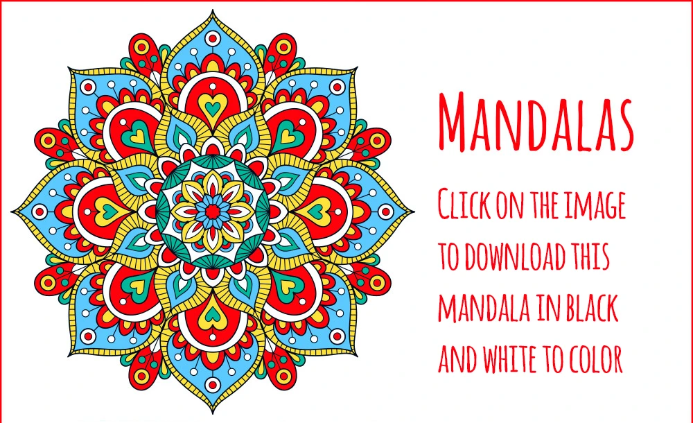 Mandala in white and black to color