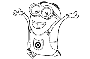 Dave from Minions coloring page