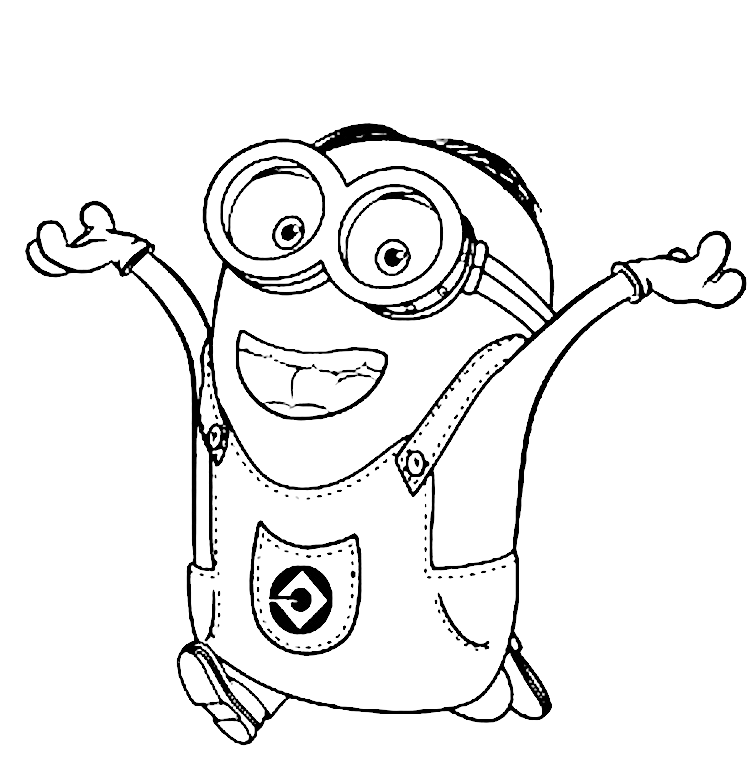 Tim, Stuart and Dave, Minions coloring page
