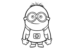 Minions coloring page nº 1.