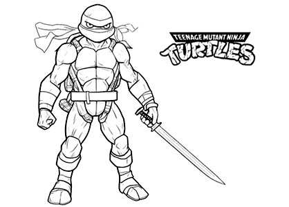 Michelangelo from Teenage Mutant Ninja Turtles coloring page