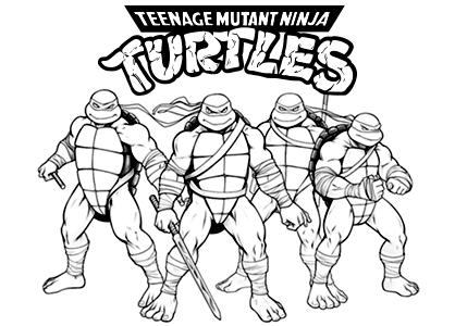 Free printables Ninja Turtles coloring pages