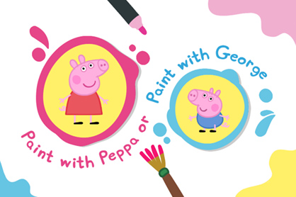 Peppa Pig online coloring Game and online coloring page