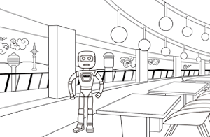 Pomelo Planet coloring page number 6, A day in the city