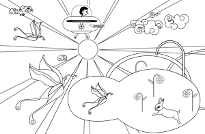 Pomelo Planet coloring page number 8, A day in the city