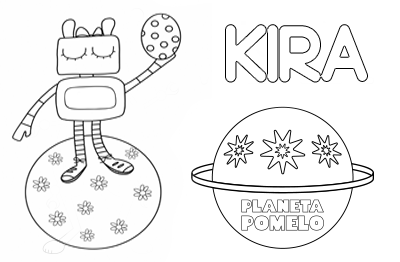 Robot coloring pages, Kira robot