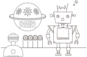 Robot coloring pages number 18