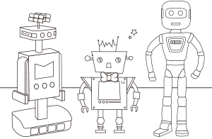 Robot coloring pages number 28