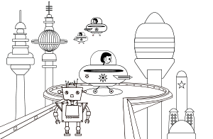 Robot coloring pages number 15