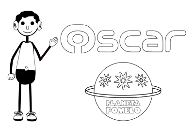 Robot coloring pages, Óscar humanoid robot