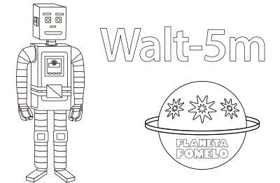 Robot coloring pages, Walt-5m robot