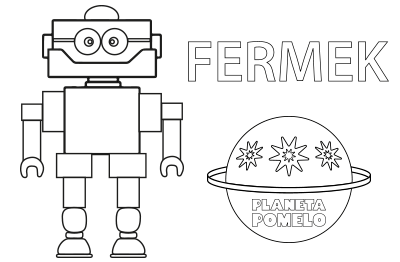 Robot coloring pages, Fermek robot