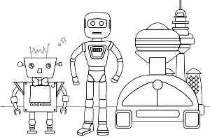 Robot coloring pages number 22
