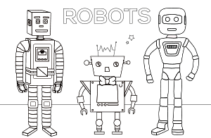 Robot coloring pages number 23
