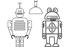 Robot coloring pages number 17