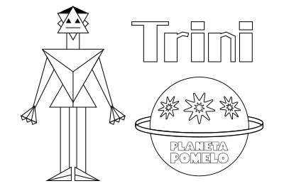 Robot coloring pages, Trini robot