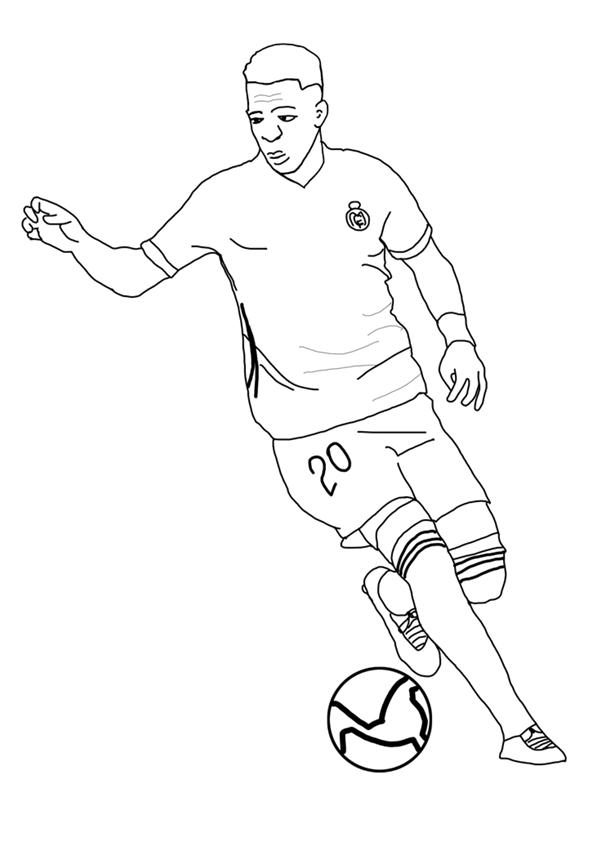 Drawing of brazilian football player Vinicius Junior