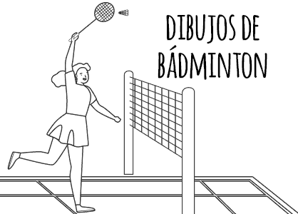 Sports drawings. Badminton drawings.