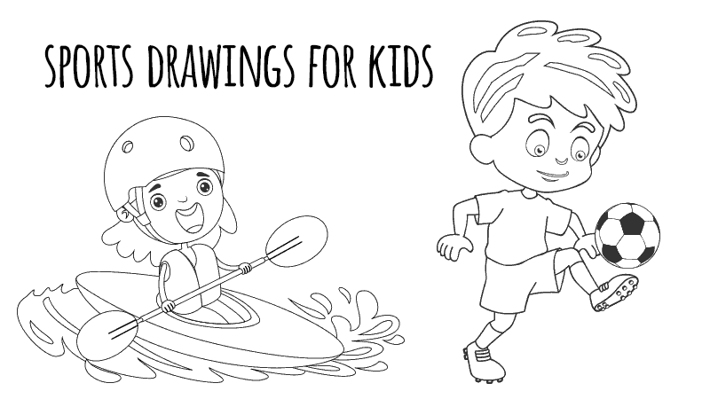 Sports drawings for kids