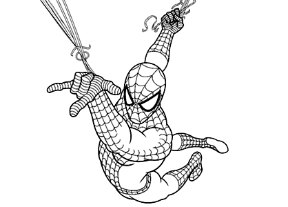 Spiderman superhero coloring pages